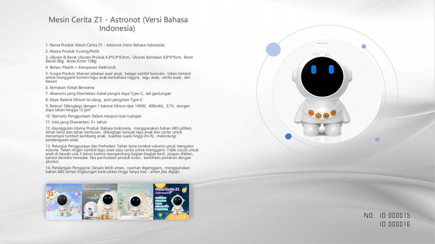 Story Machine - Z1 Astronaut - Indonesia - Smartbaby